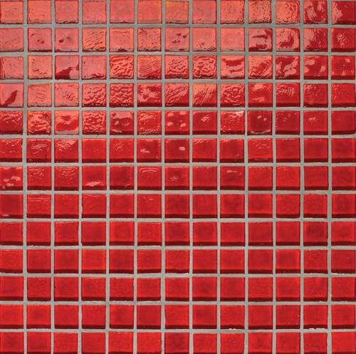 Oceanside-Red Non-Iridescent 777 Mosaic